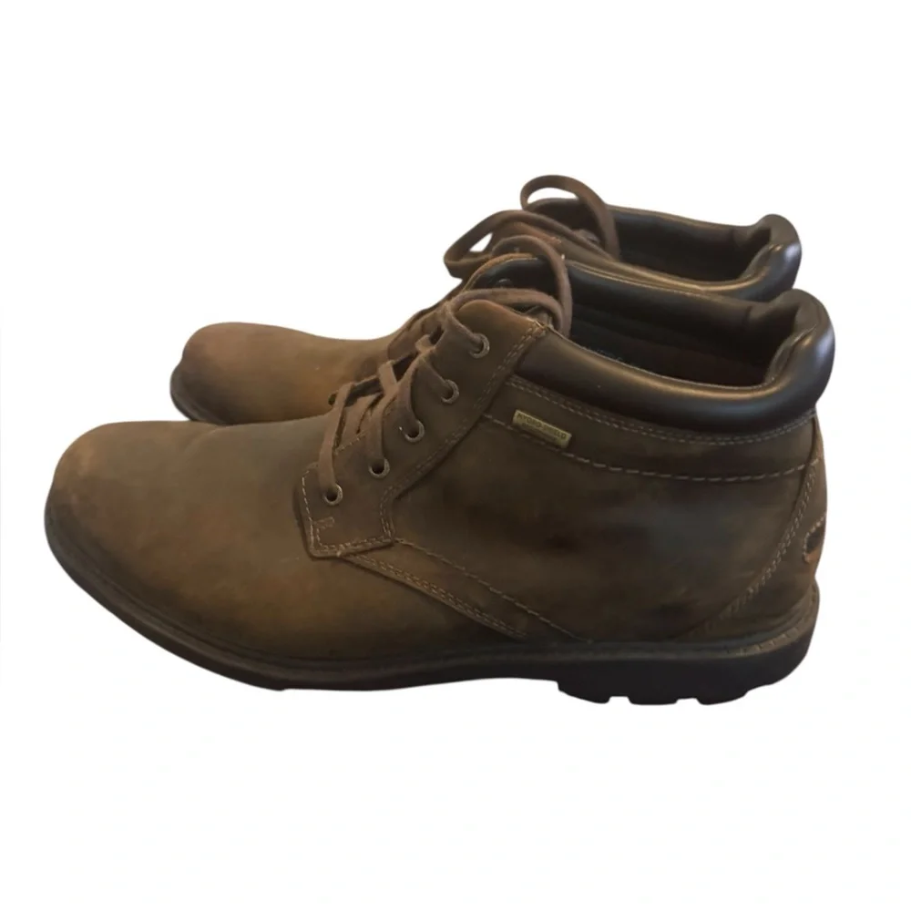 NWOT-  Rockport Men's Storm Surge Plain Toe Boots, Tan Size 12